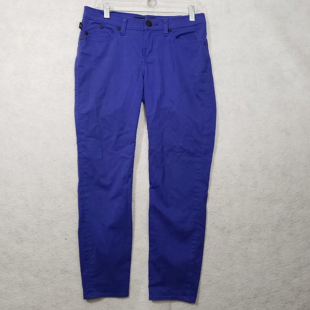 Rock & Republic Hamburg Women's Skinny Ankle Jeans Size 6 Royal Blue EUC
